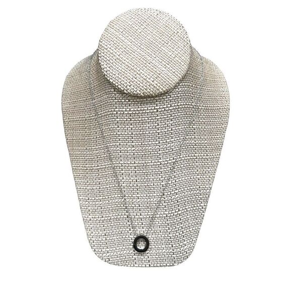 Silver Tone Stainless Steel  initial Pendant necklace Letter O - Picture 1 of 4